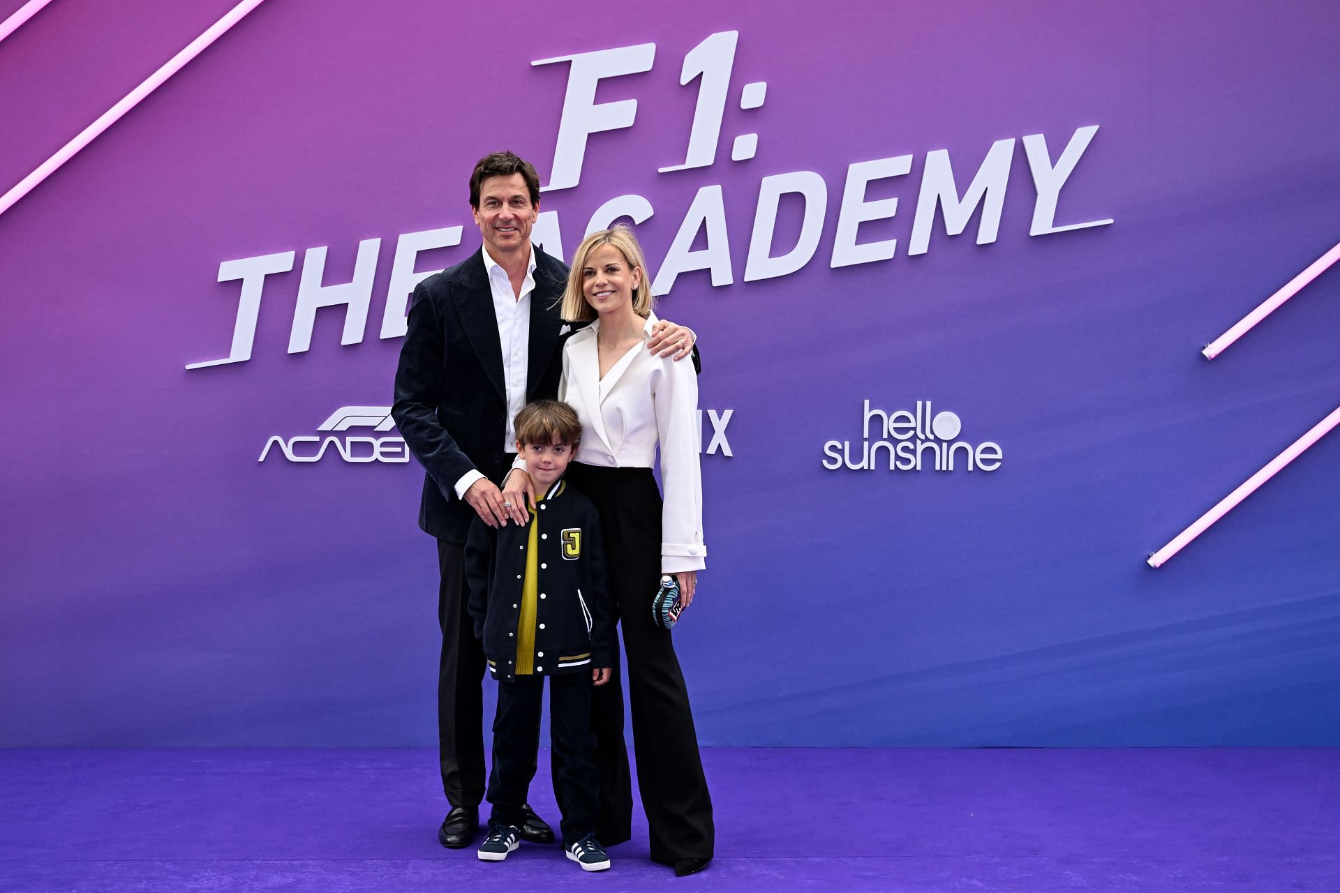 Toto Wolff, Susie Wolff and Son during the UK Premiere of Netflix Sports Series F1: The Academy - Source: Getty